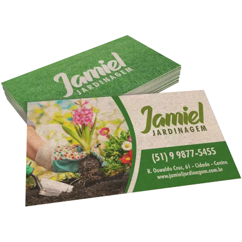 Cartão de Visita - Verniz Total Frente e Verso