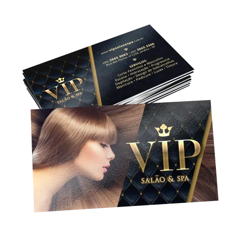 Cartão de Visita - Verniz Local. Frente e Verso